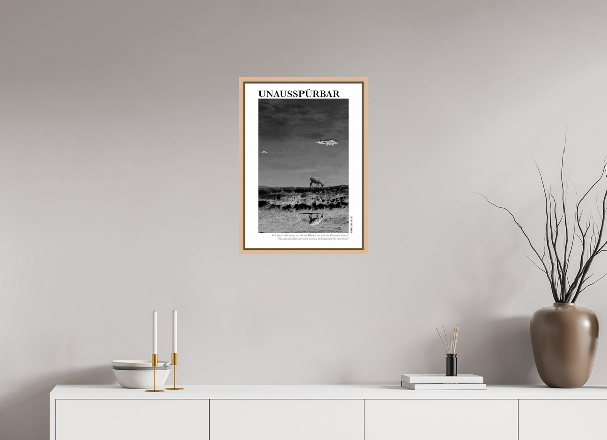 DIN A2 (42 x 59,4 cm), Fine Art Print in Floater Frame - Natural Maple Unausspürbar