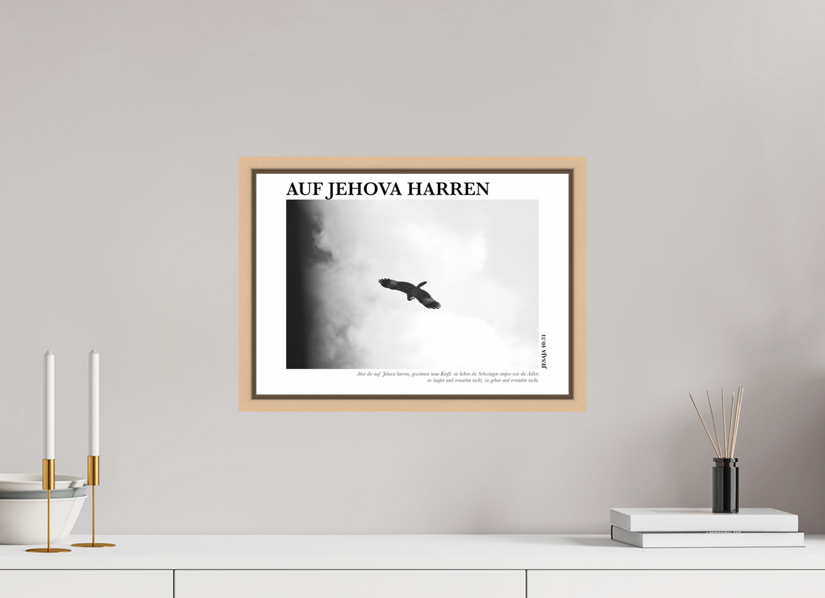 DIN A3 (42 x 29,7 cm), Standard Floater Frame - Natural Maple Auf Jehova Harren