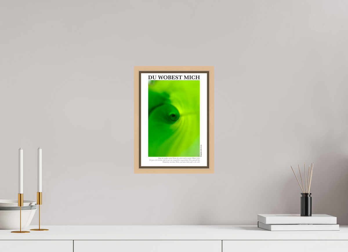 DIN A4 (21 x 29,7 cm), Fine Art Print in Floater Frame - Natural Maple Du Wobest Mich