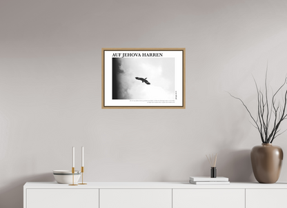 DIN A2 (59,4 x 42 cm), Standard Floater Frame - Natural Oak Auf Jehova Harren
