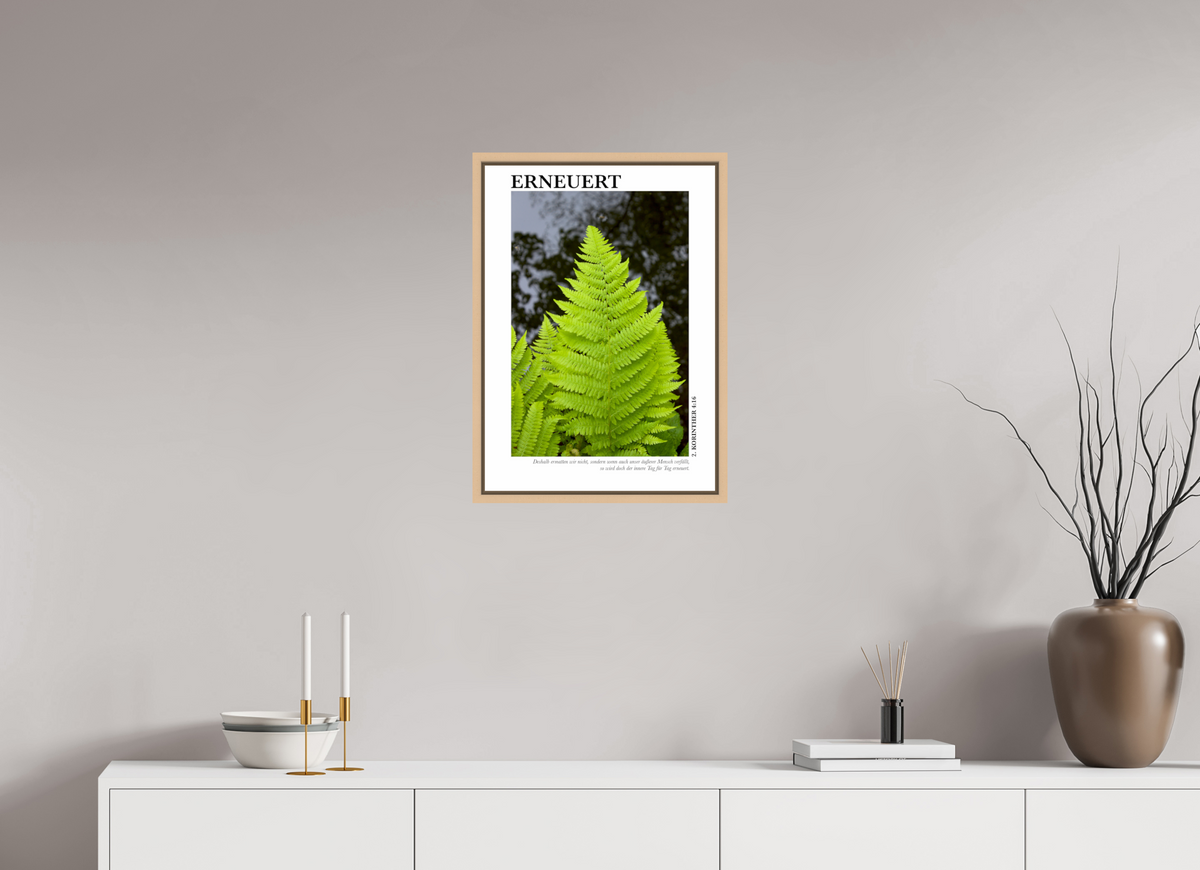 DIN A2 (42 x 59,4 cm), Fine Art Print in Floater Frame - Natural Maple Erneuert