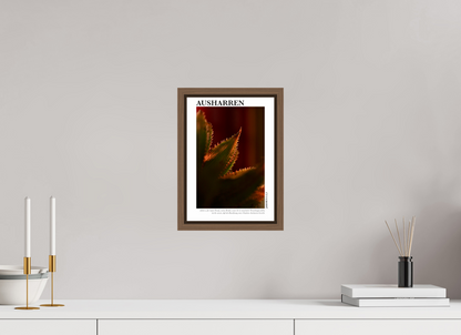 DIN A4 (21 x 29,7 cm), Fine Art Print in Floater Frame - Walnut Ausharren