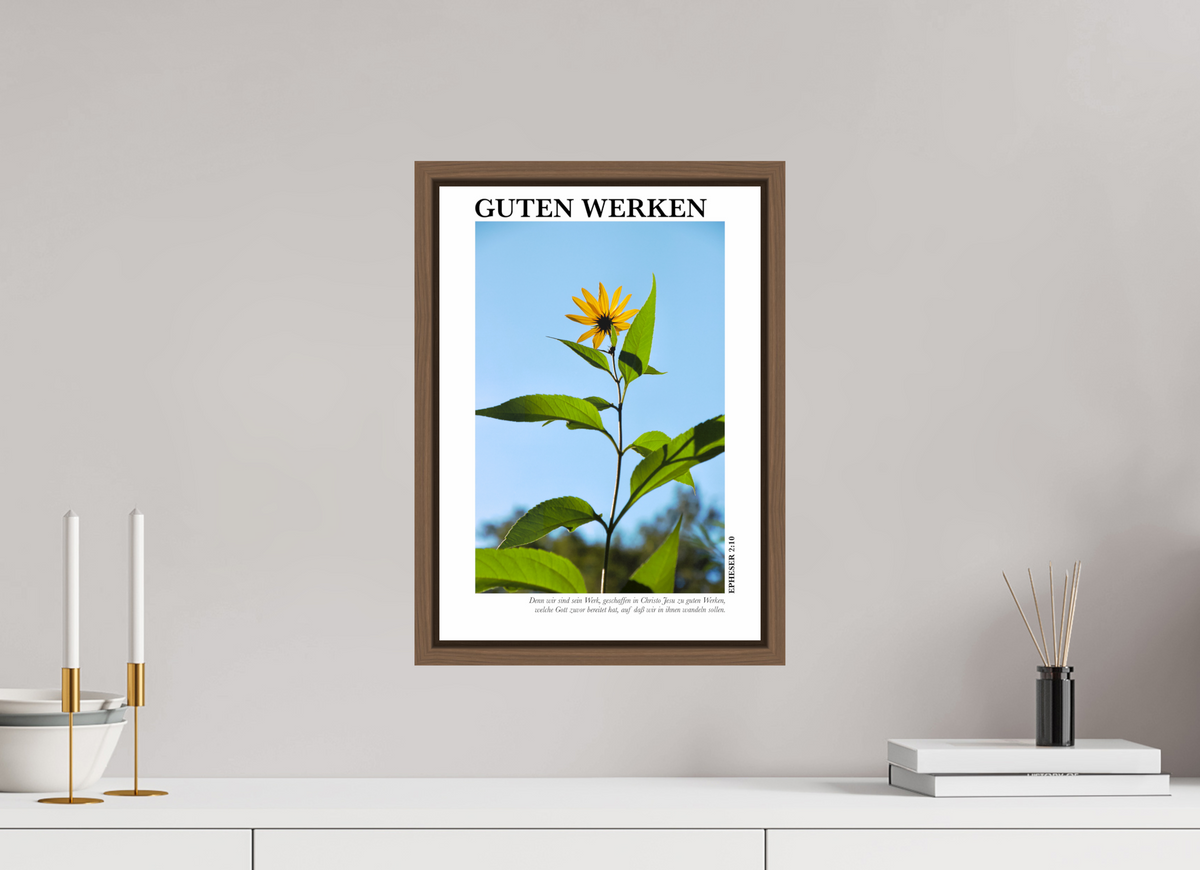 DIN A3 (29,7 x 42 cm), Fine Art Print in Floater Frame - Walnut Guten Werken