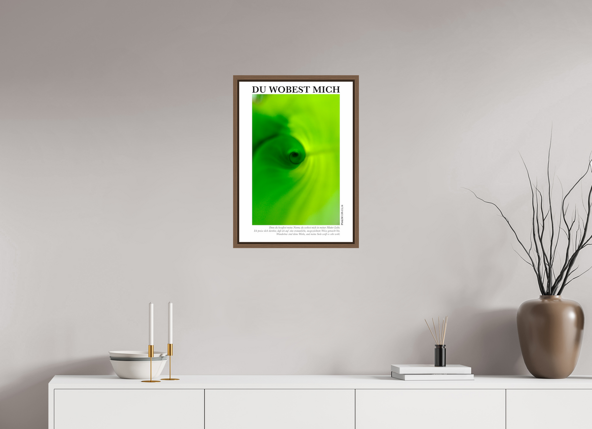 DIN A2 (42 x 59,4 cm), Classic Print in Floater Frame - Walnut Du Wobest Mich