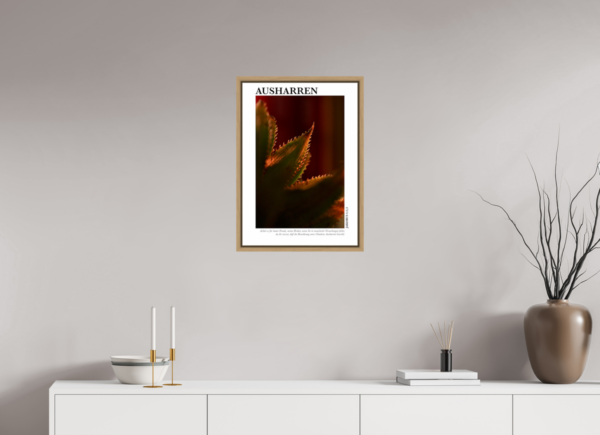 DIN A2 (42 x 59,4 cm), Fine Art Print in Floater Frame - Natural Oak Ausharren