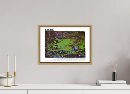 DIN A3 (42 x 29,7 cm), Classic Print in Floater Frame - Natural Oak Liebe