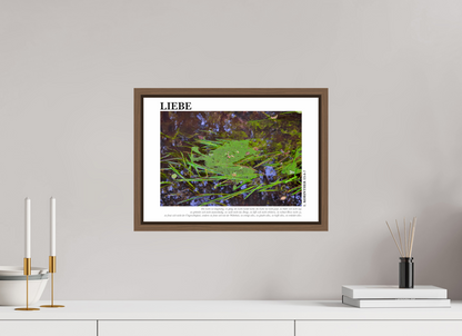 DIN A3 (42 x 29,7 cm), Classic Print in Floater Frame - Walnut Liebe
