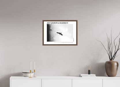 DIN A2 (59,4 x 42 cm), Standard Floater Frame - Walnut Auf Jehova Harren