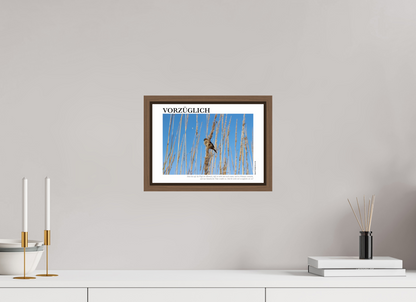 DIN A4 (29,7 x 21 cm), Fine Art Print in Floater Frame - Walnut Vorzüglich