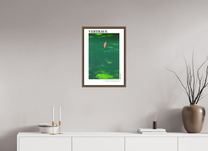 DIN A2 (42 x 59,4 cm), Classic Print in Floater Frame - Walnut Vertraue
