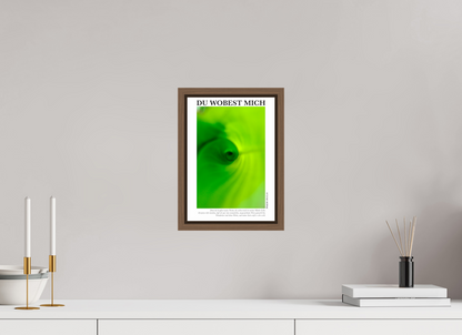 DIN A4 (21 x 29,7 cm), Fine Art Print in Floater Frame - Walnut Du Wobest Mich