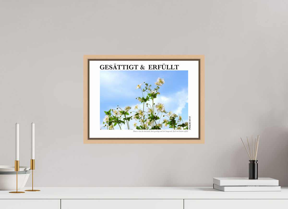 DIN A3 (42 x 29,7 cm), Classic Print in Floater Frame - Natural Maple Gesättigt & Erfüllt