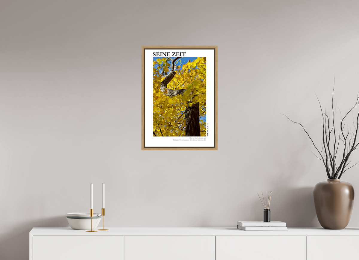 DIN A2 (42 x 59,4 cm), Classic Print in Floater Frame - Natural Oak Seine Zeit