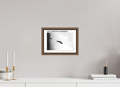 DIN A4 (29,7 x 21 cm), Fine Art Floater Frame - Walnut Auf Jehova Harren