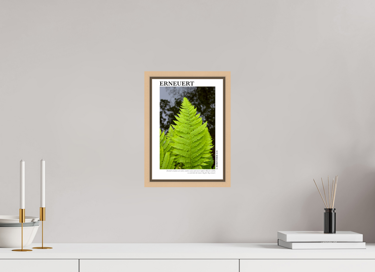 DIN A4 (21 x 29,7 cm), Classic Print in Floater Frame - Natural Maple Erneuert