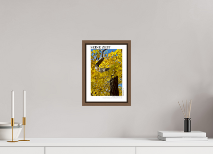 DIN A4 (21 x 29,7 cm), Fine Art Print in Floater Frame - Walnut Seine Zeit
