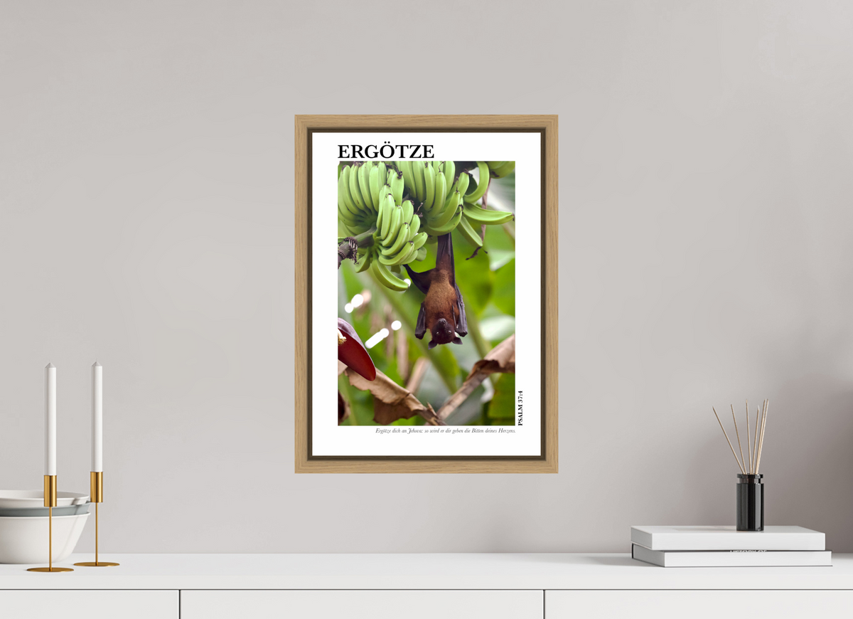 DIN A3 (29,7 x 42 cm), Fine Art Print in Floater Frame - Natural Oak Ergötze