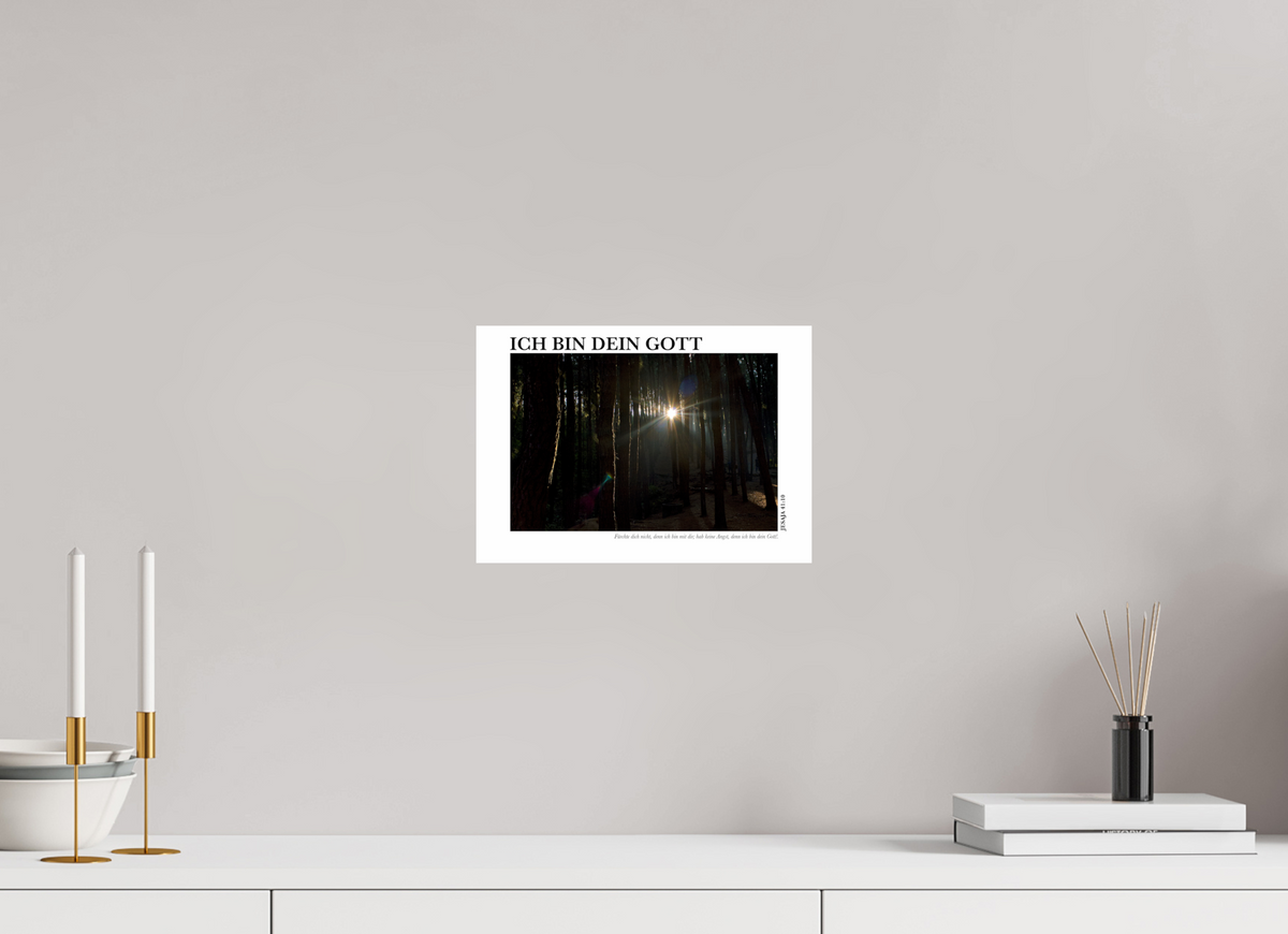 DIN A4 (29,7 x 21 cm), Classic Print Ich bin dein Gott