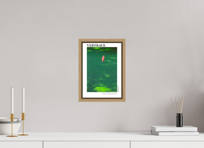 DIN A4 (21 x 29,7 cm), Classic Print in Floater Frame - Natural Oak Vertraue