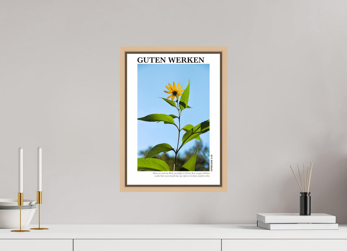 DIN A3 (29,7 x 42 cm), Classic Print in Floater Frame - Natural Maple Guten Werken