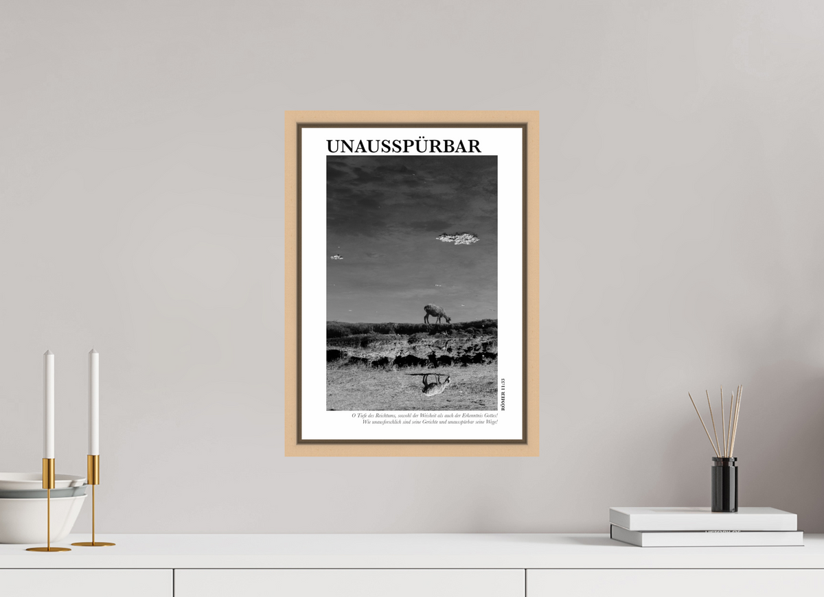 DIN A3 (29,7 x 42 cm), Classic Print in Floater Frame - Natural Maple Unausspürbar