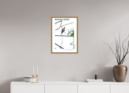 DIN A2 (42 x 59,4 cm), Fine Art Print in Floater Frame - Natural Oak Reines Herz