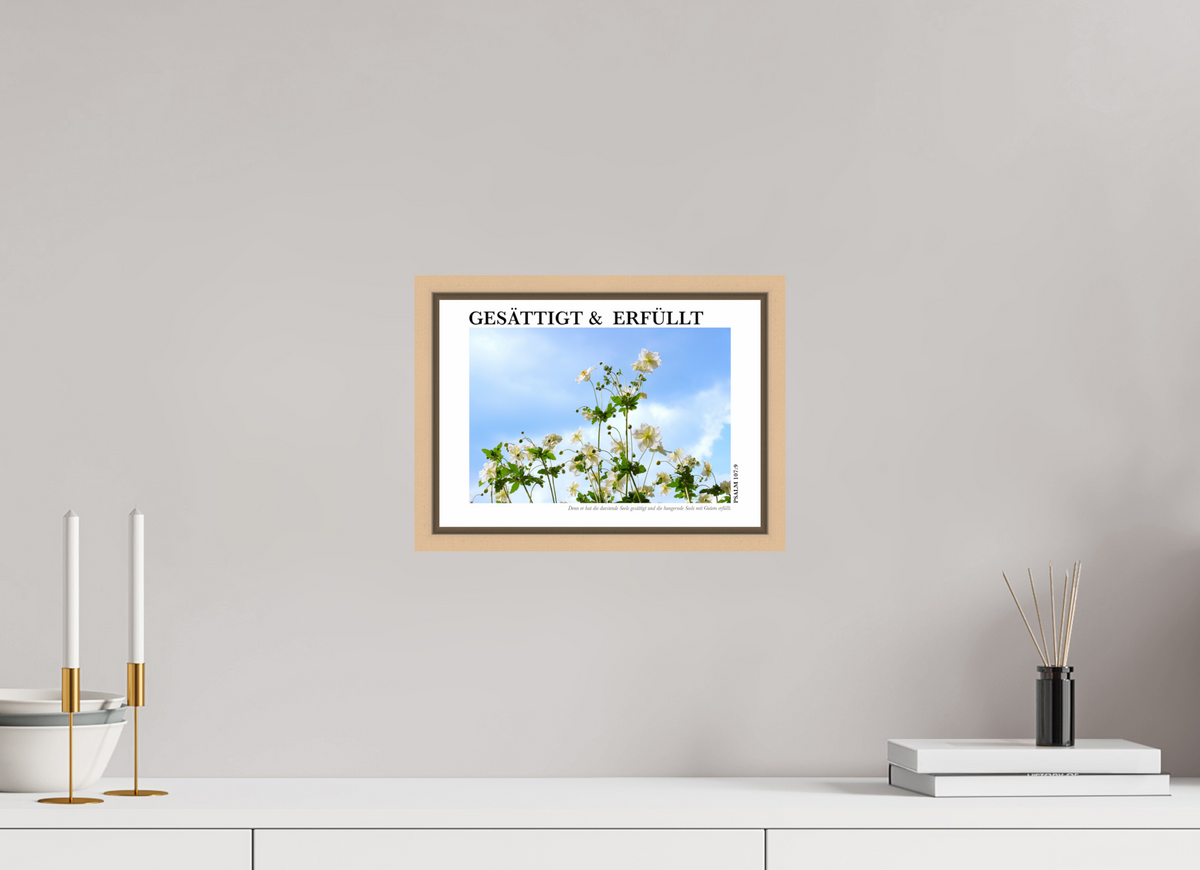 DIN A4 (29,7 x 21 cm), Classic Print in Floater Frame - Natural Maple Gesättigt & Erfüllt