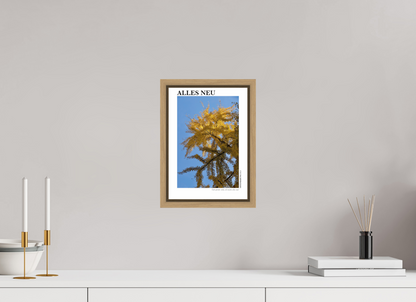 DIN A4 (21 x 29,7 cm), Classic Print in Floater Frame - Natural Oak Alles Neu