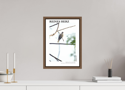 DIN A3 (29,7 x 42 cm), Fine Art Print in Floater Frame - Walnut Reines Herz