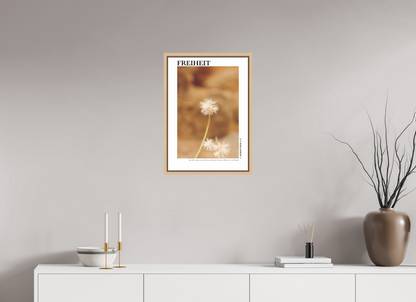DIN A2 (42 x 59,4 cm), Classic Print in Floater Frame - Natural Maple Freiheit