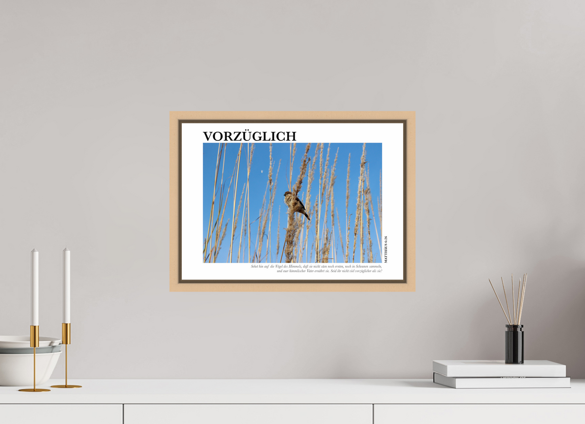 DIN A3 (42 x 29,7 cm), Fine Art Print in Floater Frame - Natural Maple Vorzüglich