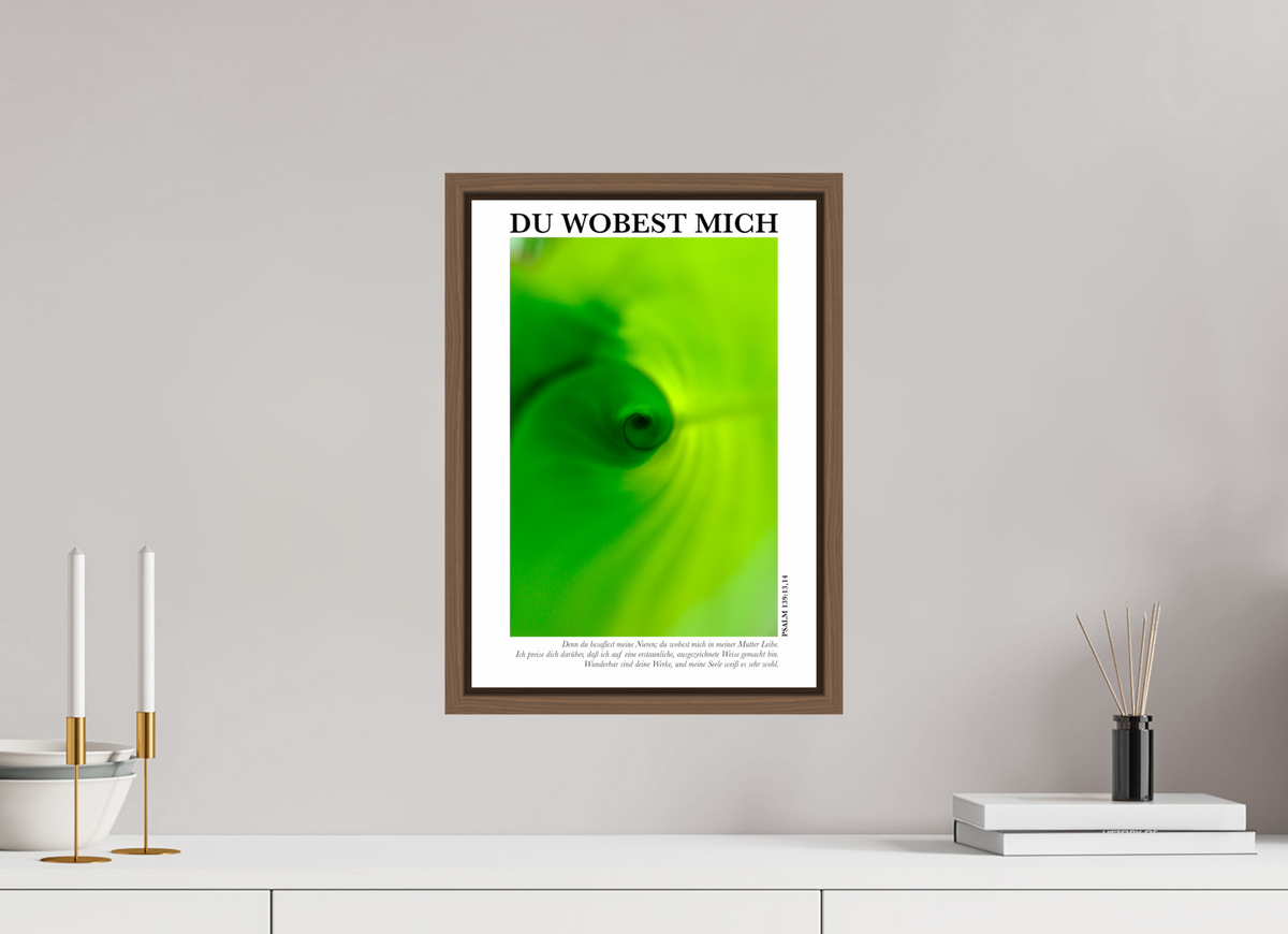 DIN A3 (29,7 x 42 cm), Fine Art Print in Floater Frame - Walnut Du Wobest Mich