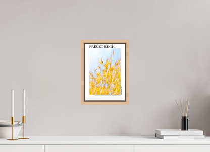 DIN A4 (21 x 29,7 cm), Classic Print in Floater Frame - Natural Maple Freuet Euch