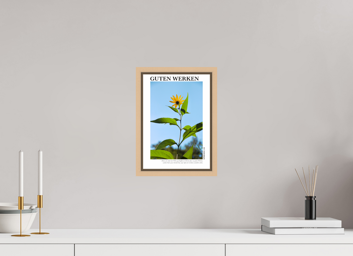 DIN A4 (21 x 29,7 cm), Classic Print in Floater Frame - Natural Maple Guten Werken