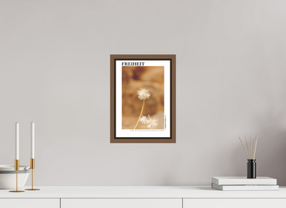 DIN A4 (21 x 29,7 cm), Fine Art Print in Floater Frame - Walnut Freiheit