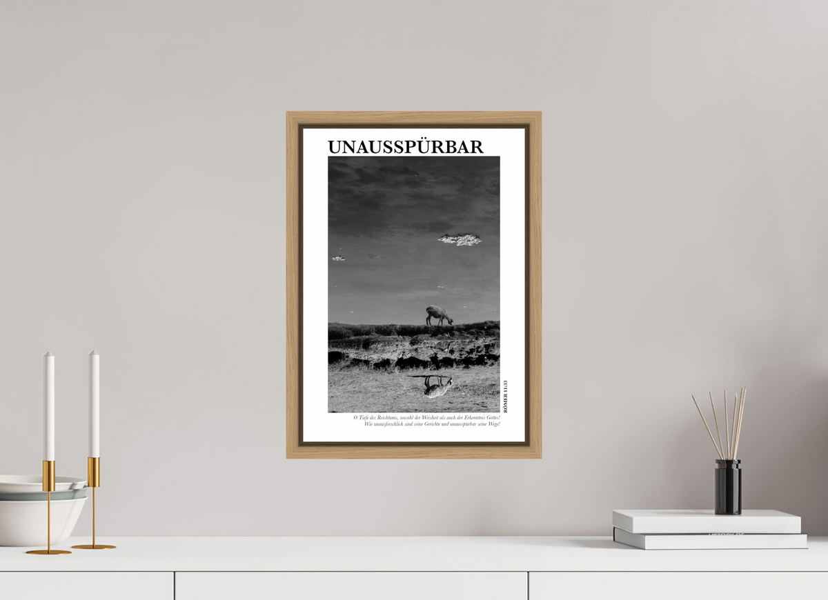 DIN A3 (29,7 x 42 cm), Classic Print in Floater Frame - Natural Oak Unausspürbar