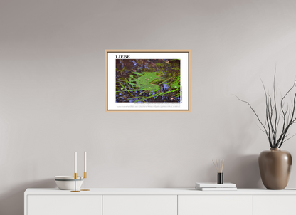 DIN A2 (59,4 x 42 cm), Classic Print in Floater Frame - Natural Maple Liebe