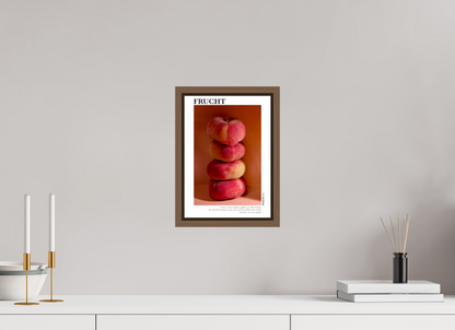 DIN A4 (21 x 29,7 cm), Fine Art Print in Floater Frame - Walnut Frucht