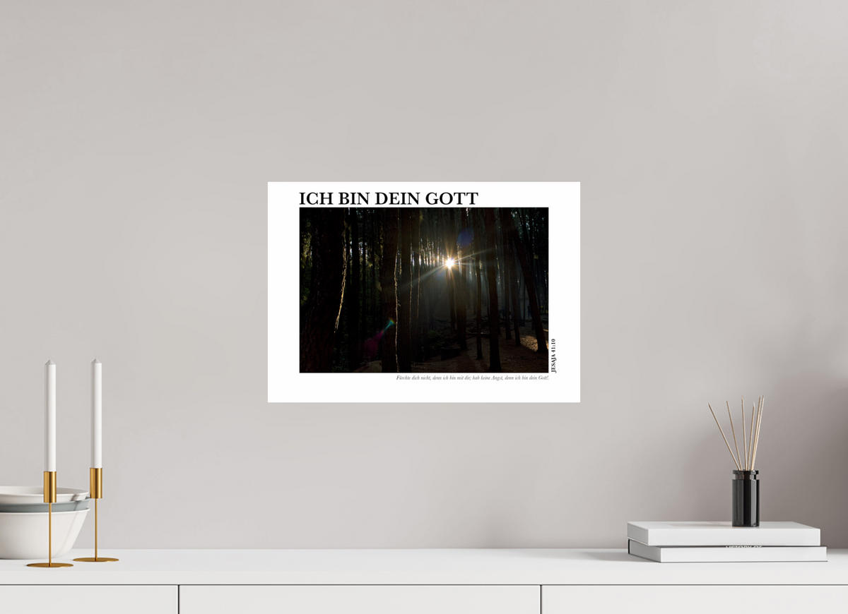 DIN A3 (42 x 29,7 cm), Fine Art Print Ich bin dein Gott