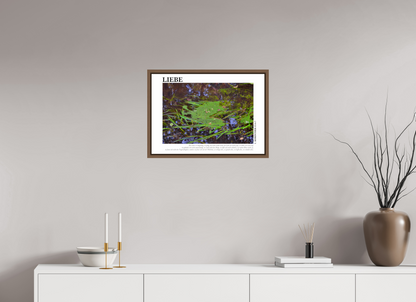 DIN A2 (59,4 x 42 cm), Classic Print in Floater Frame - Walnut Liebe