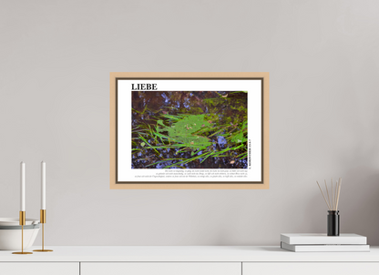 DIN A3 (42 x 29,7 cm), Fine Art Print in Floater Frame - Natural Maple Liebe