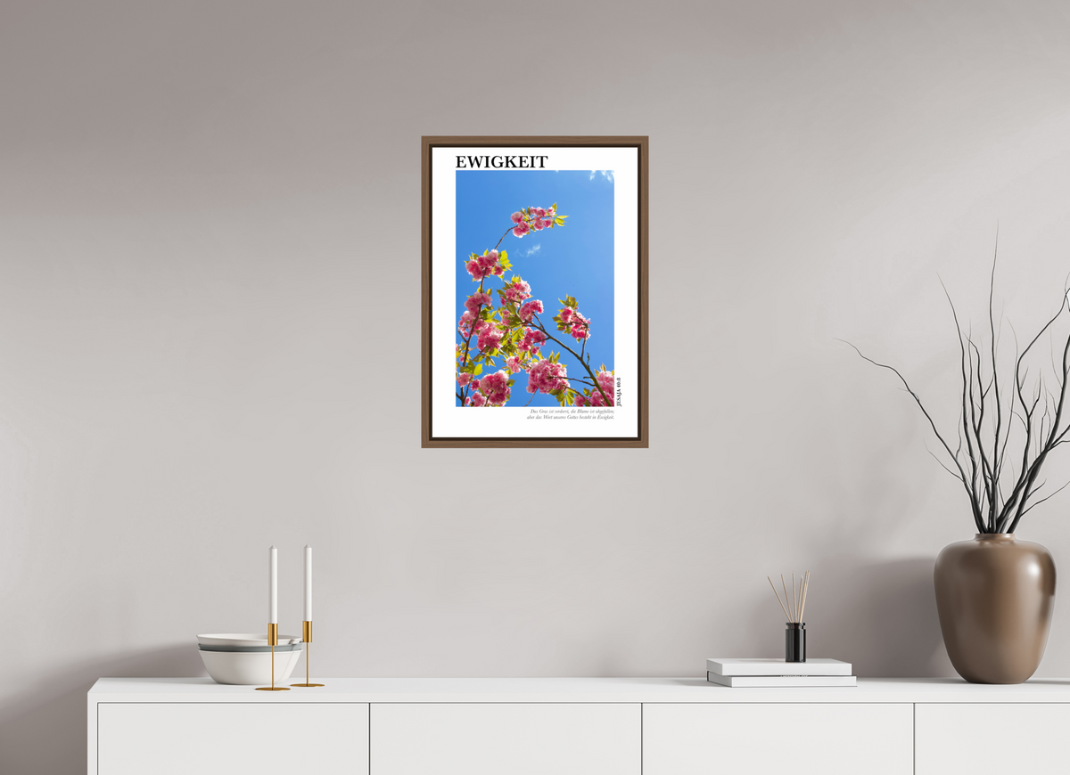 DIN A2 (42 x 59,4 cm), Fine Art Print in Floater Frame - Walnut Ewigkeit