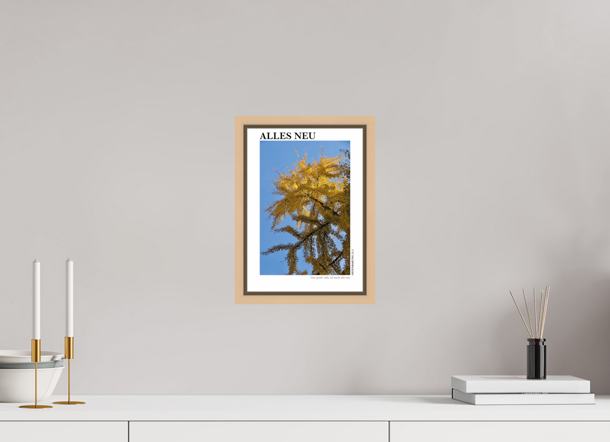 DIN A4 (21 x 29,7 cm), Classic Print in Floater Frame - Natural Maple Alles Neu